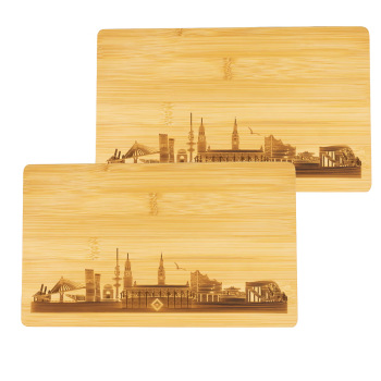 Hamburger SV HSV Brettchen 2er-Set ca. 25 x 15 x 0,9 cm